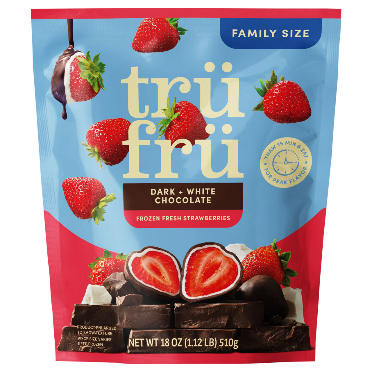 Tru Fru Dark + White Chocolate Frozen Fresh Strawberries Family Size ...
