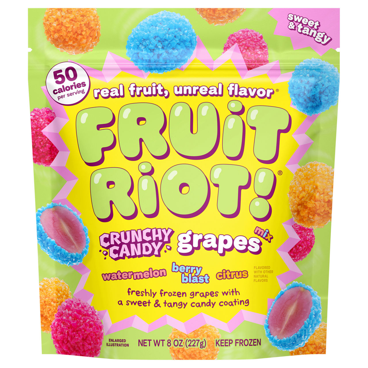Fruit Riot! Crunchy Candy Watermelon/Berry Blast/Citrus Grapes | Wegmans