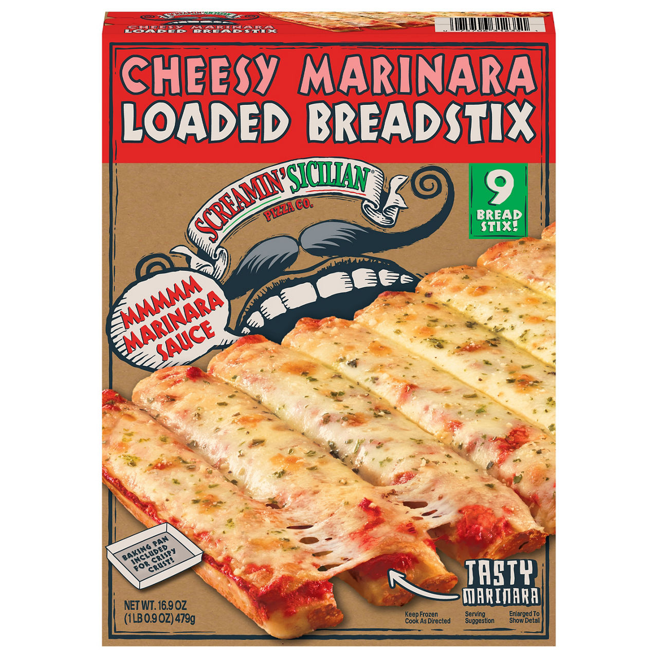 Screamin' Sicilian Pizza Co. Cheesy Marinara Loaded Breadstix