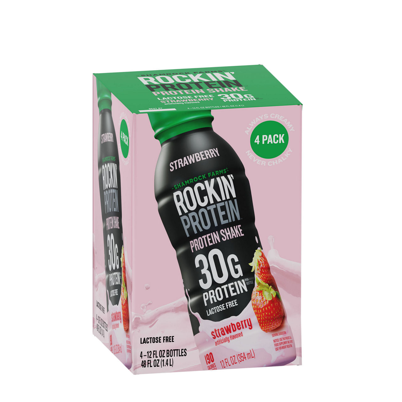 Rockin' Protein Strawberry 12oz 4pk | Wegmans