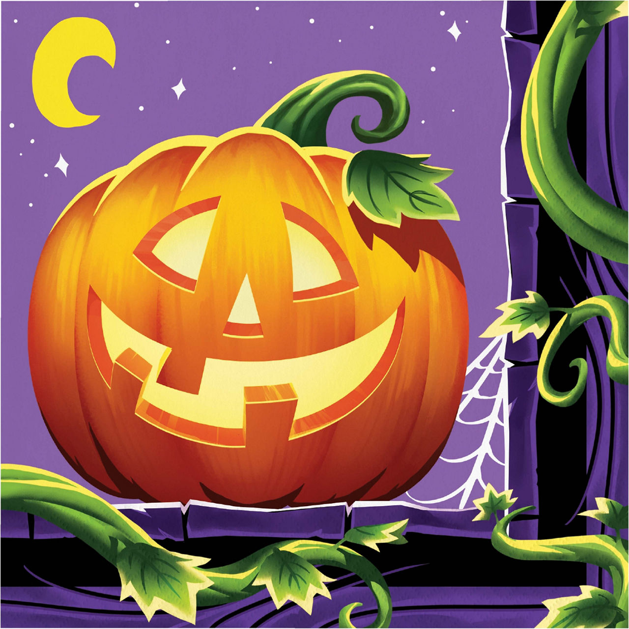 Say Hooray! Pumpkin Prowlers Halloween Multicolored Party Paper