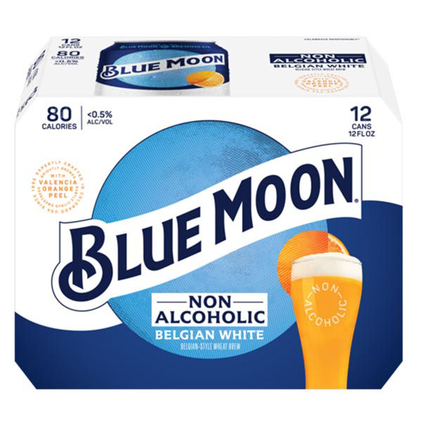 Blue Moon Non-Alcoholic Belgian White, 12/12oz Cans | Wegmans