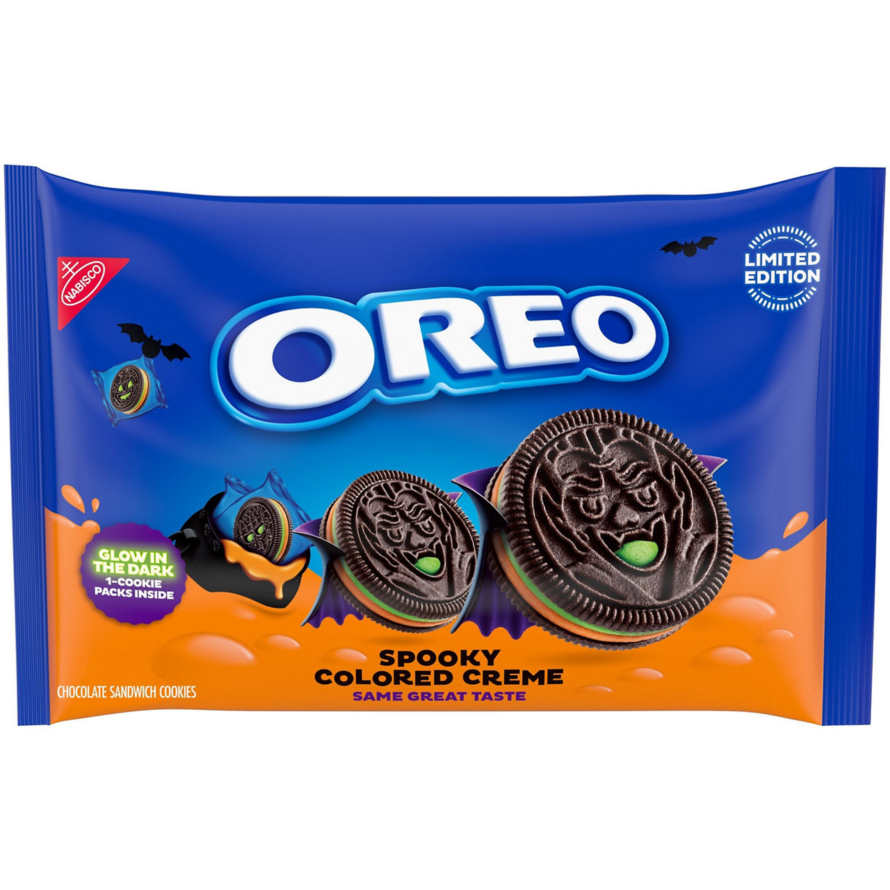 OREO Green and Orange Creme Chocolate Sandwich Cookies, Halloween