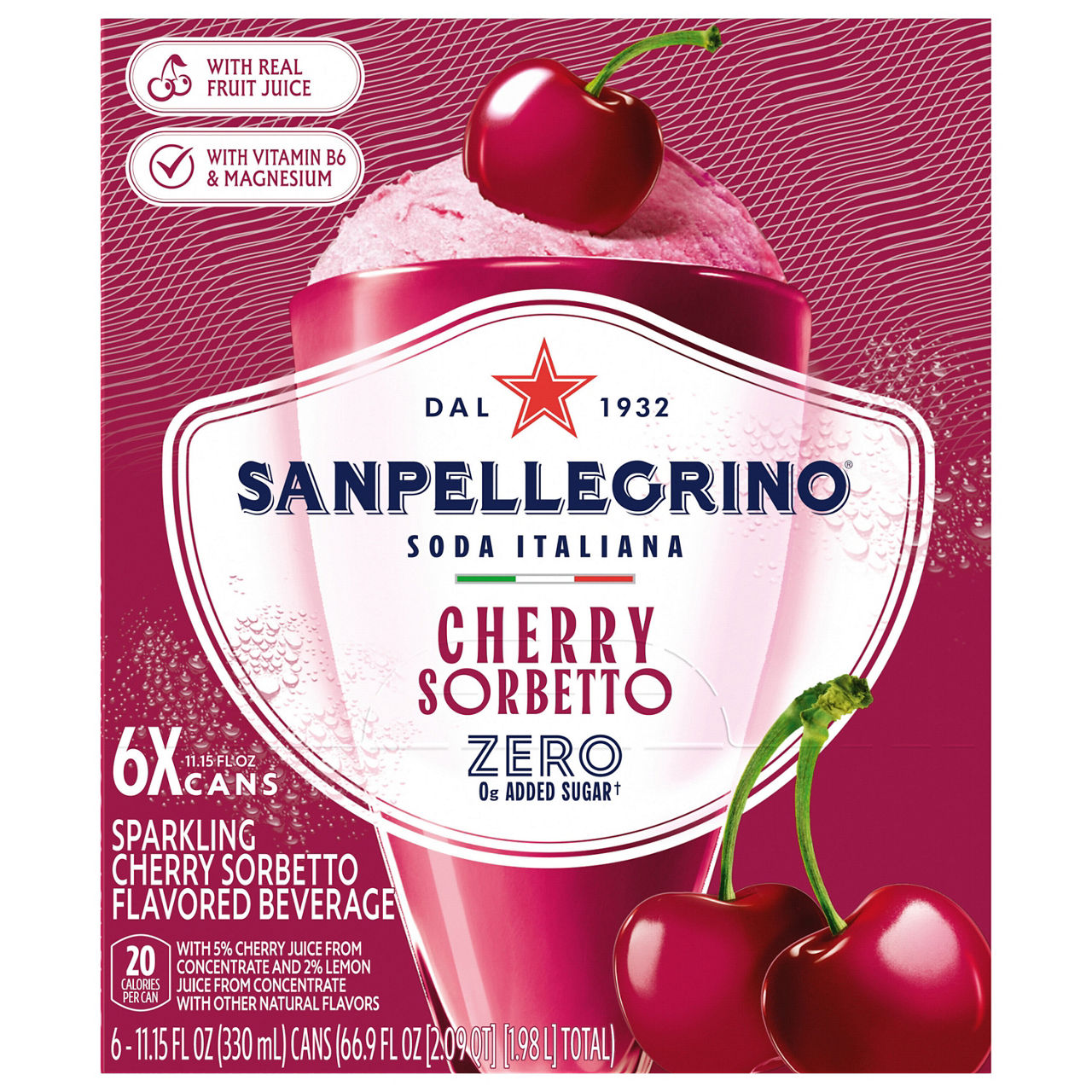 Sanpellegrino Zero Cherry Sorbetto Soda | Wegmans