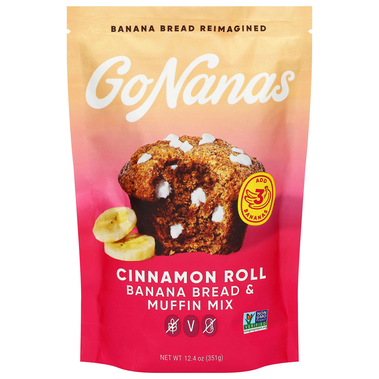 GoNanas Cinnamon Roll Banana Bread & Muffin Mix | Wegmans