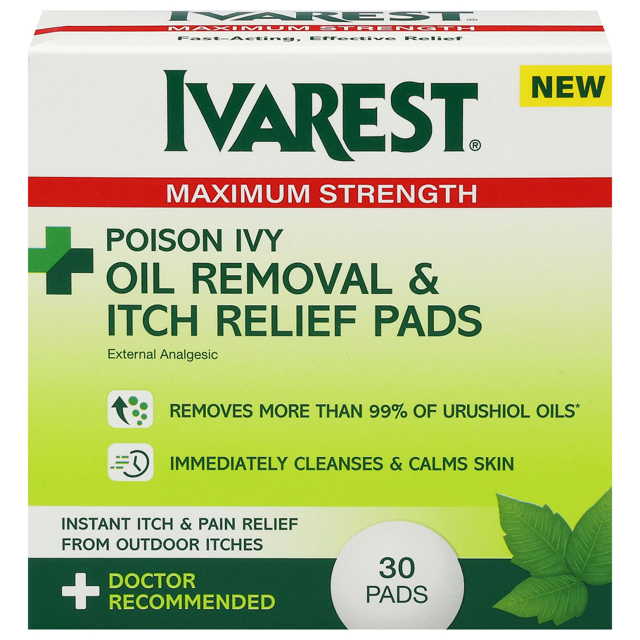 Ivarest Poison Ivy Maximum Strength Oil Removal & Itch Relief Pads