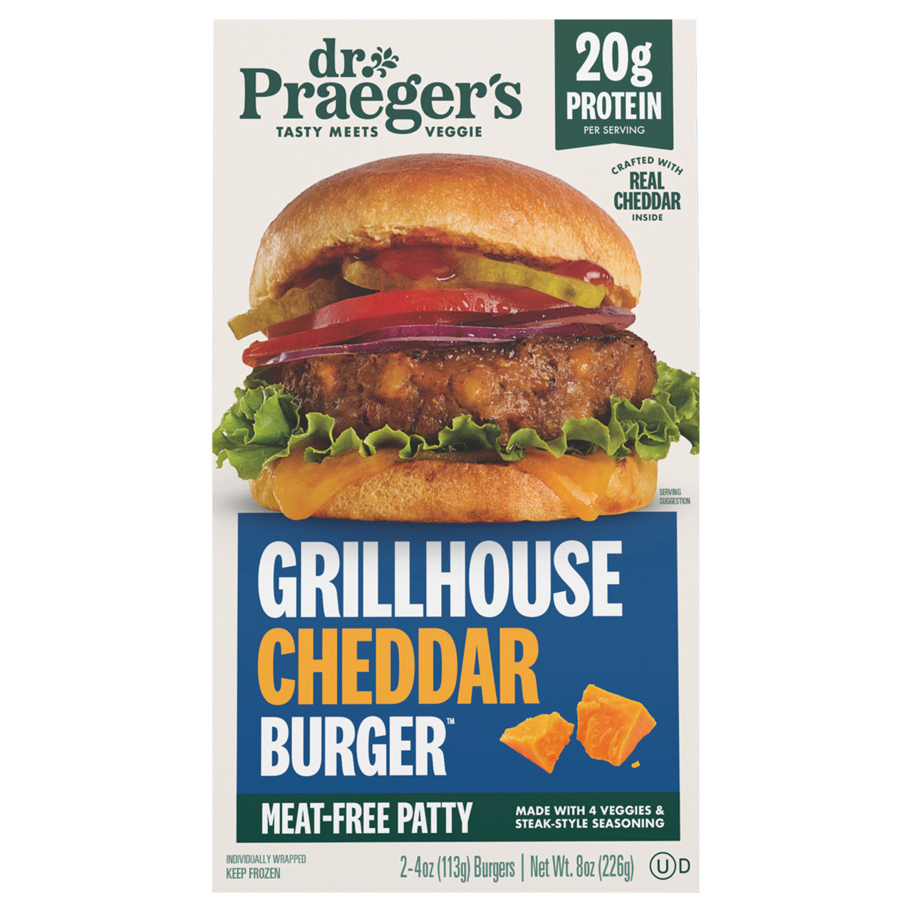 Dr. Praeger's Grillhouse Cheddar Burger | Wegmans
