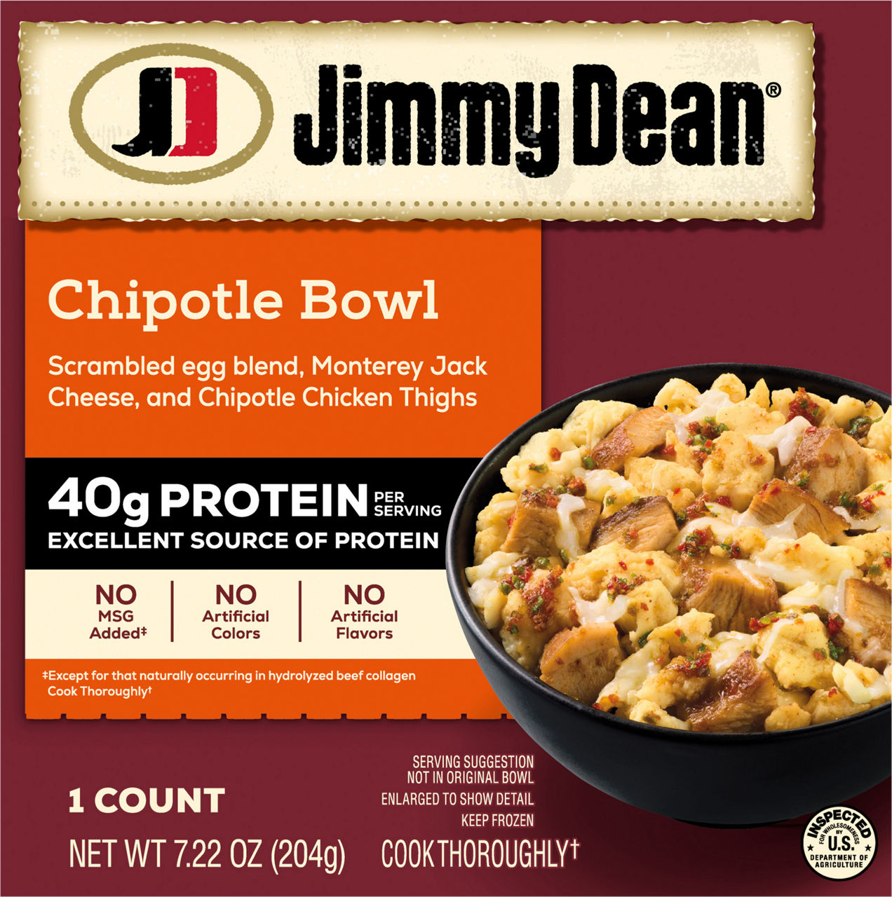 Jimmy Dean Delights Breakfast Bowl, Turkey Sausage, Frozen, Bowl