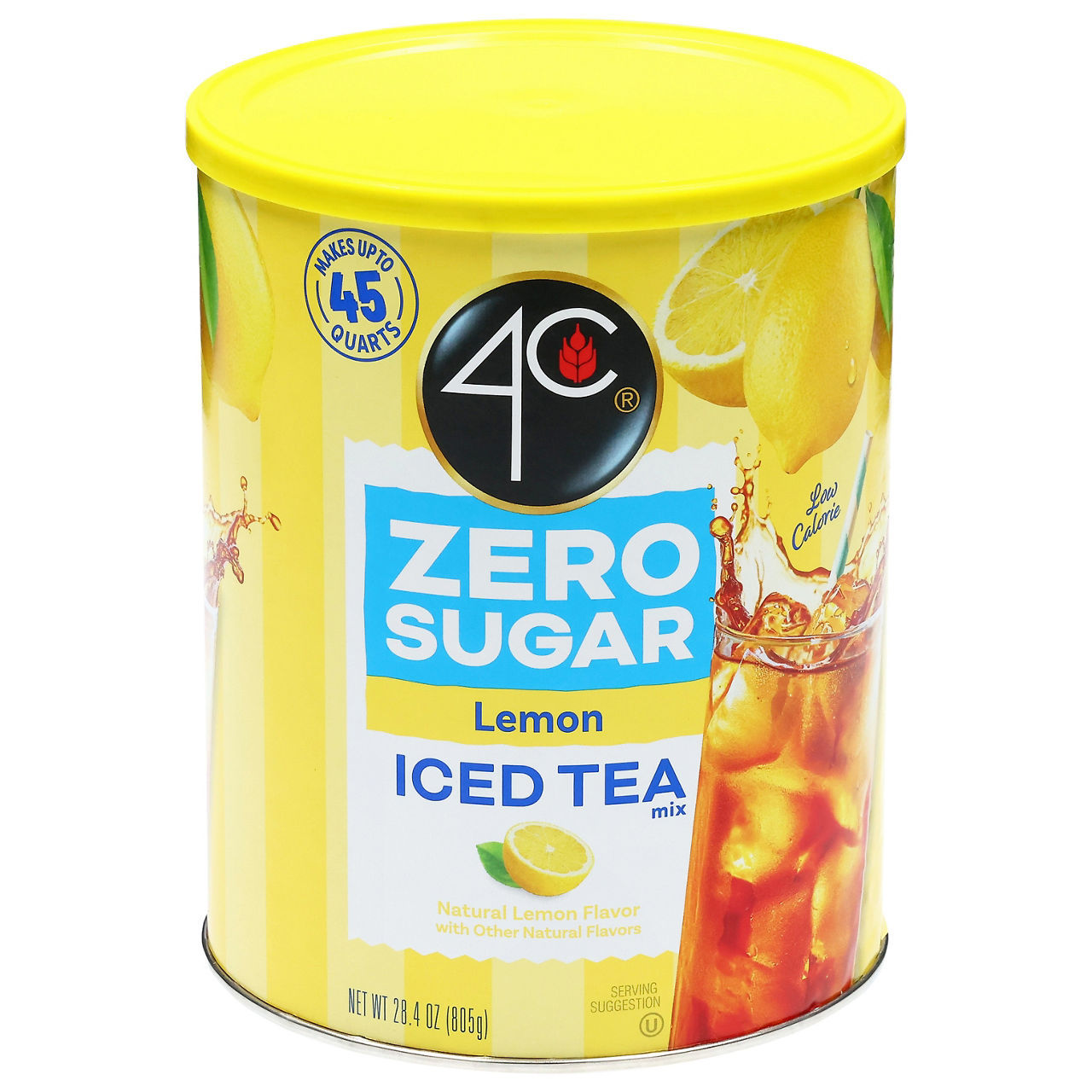 4C Zero Sugar Decaffeinated Natural Lemon Flavor Iced Tea Mix