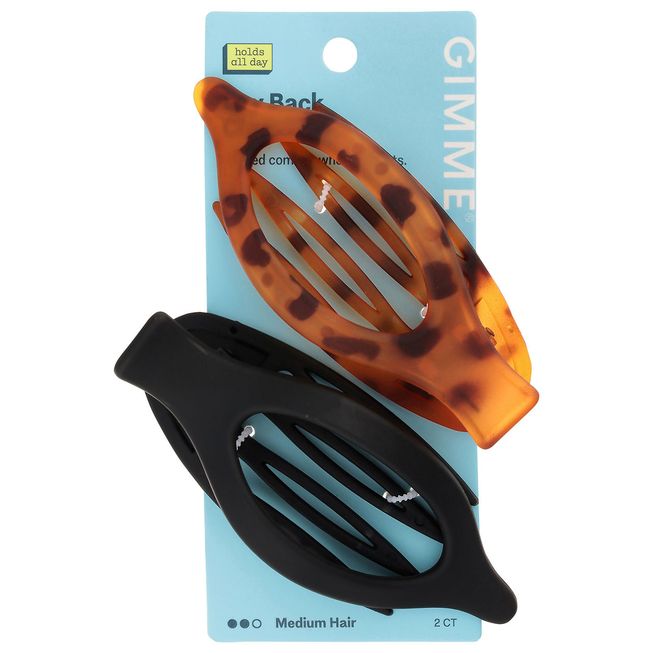 パーツ gimme gimme Gimme Black + Tortoise Lay Back Medium Hair Claw Clips | Wegmans
