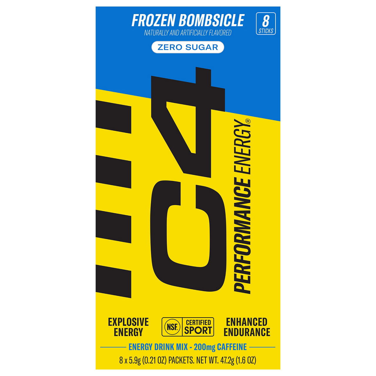 C4 Performance Energy Zero Sugar Frozen Bombsicle Energy Drink Mix