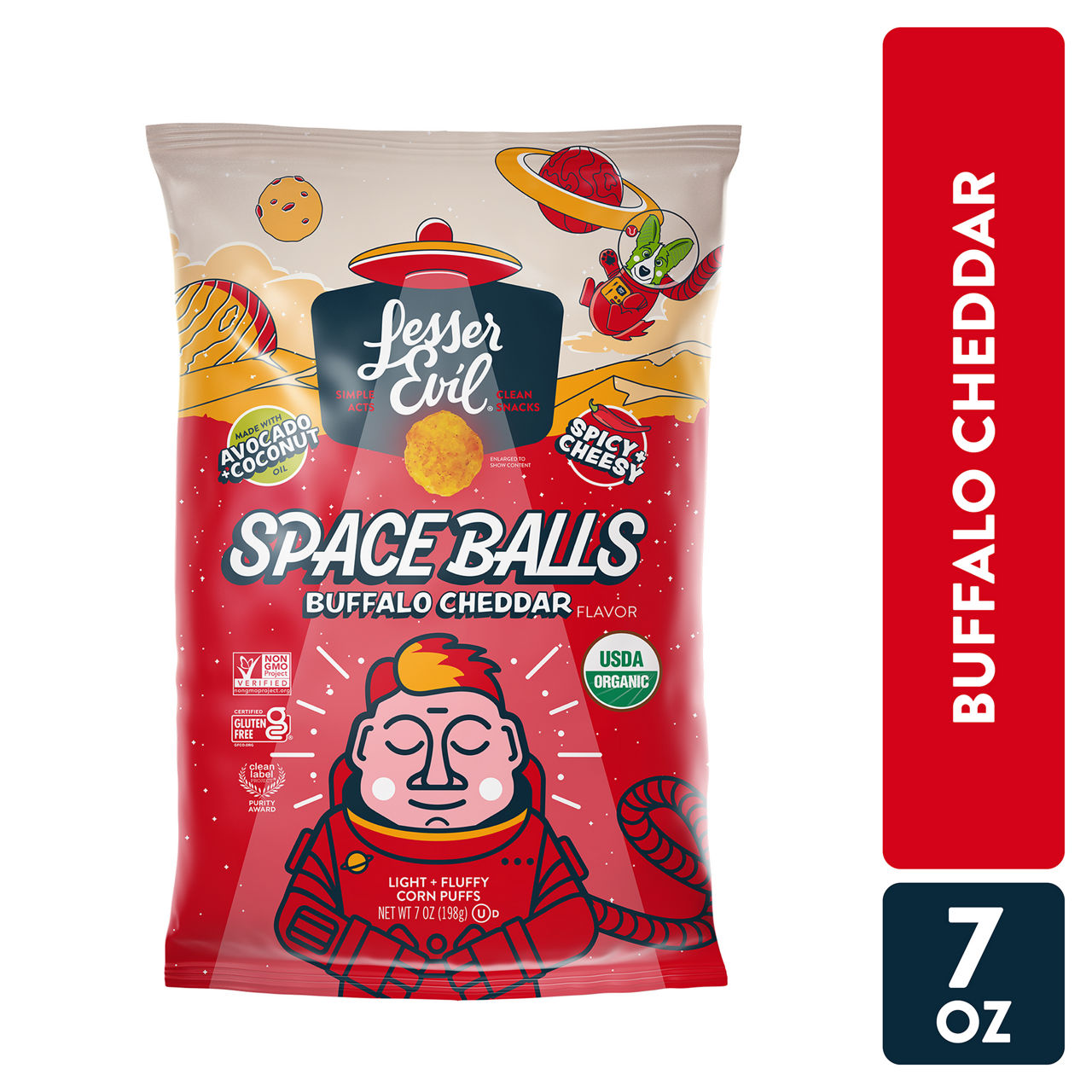 LesserEvil Buffalo Cheddar Space Balls | Wegmans