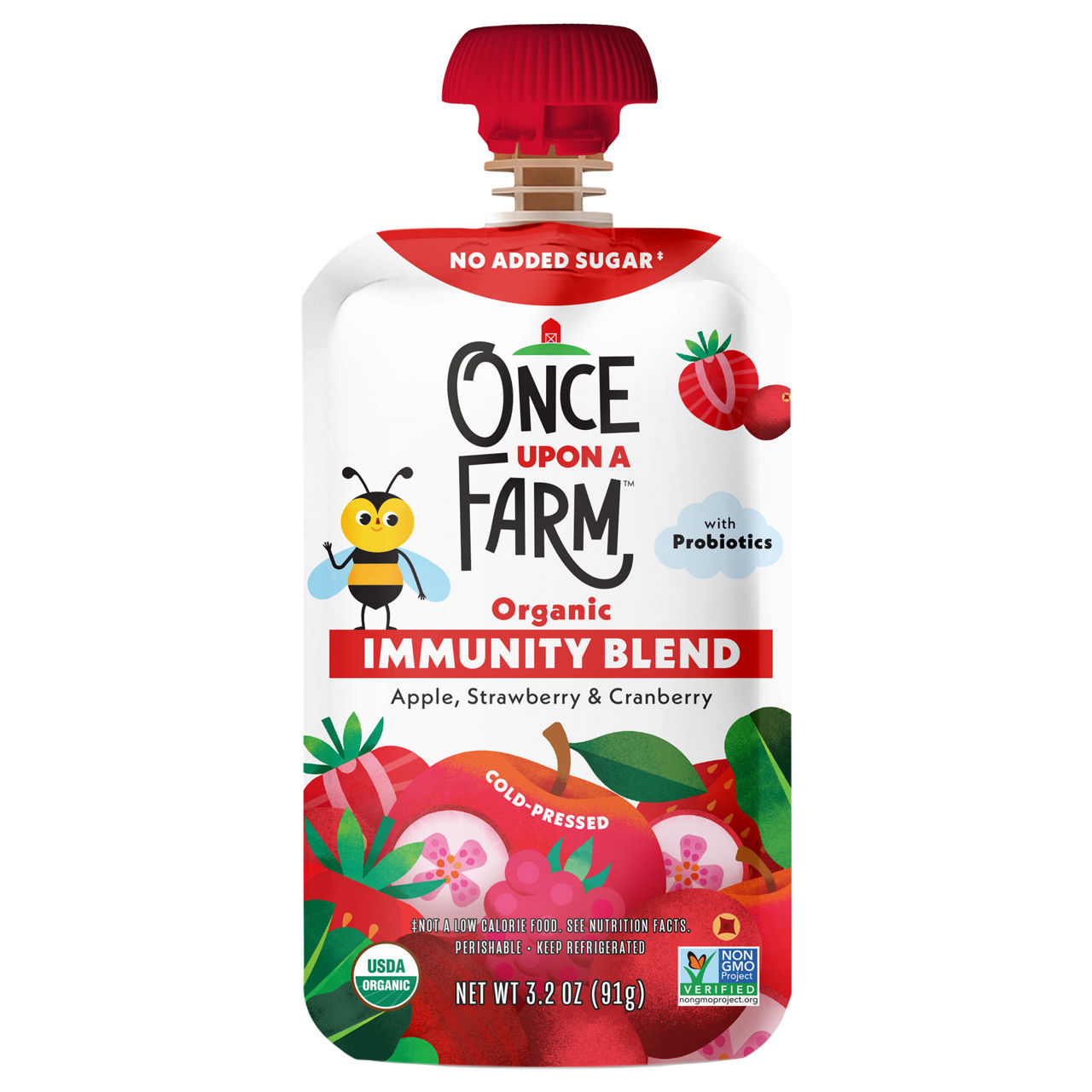 Once Upon a Farm Organic Cold-Pressed Apple, Strawberry