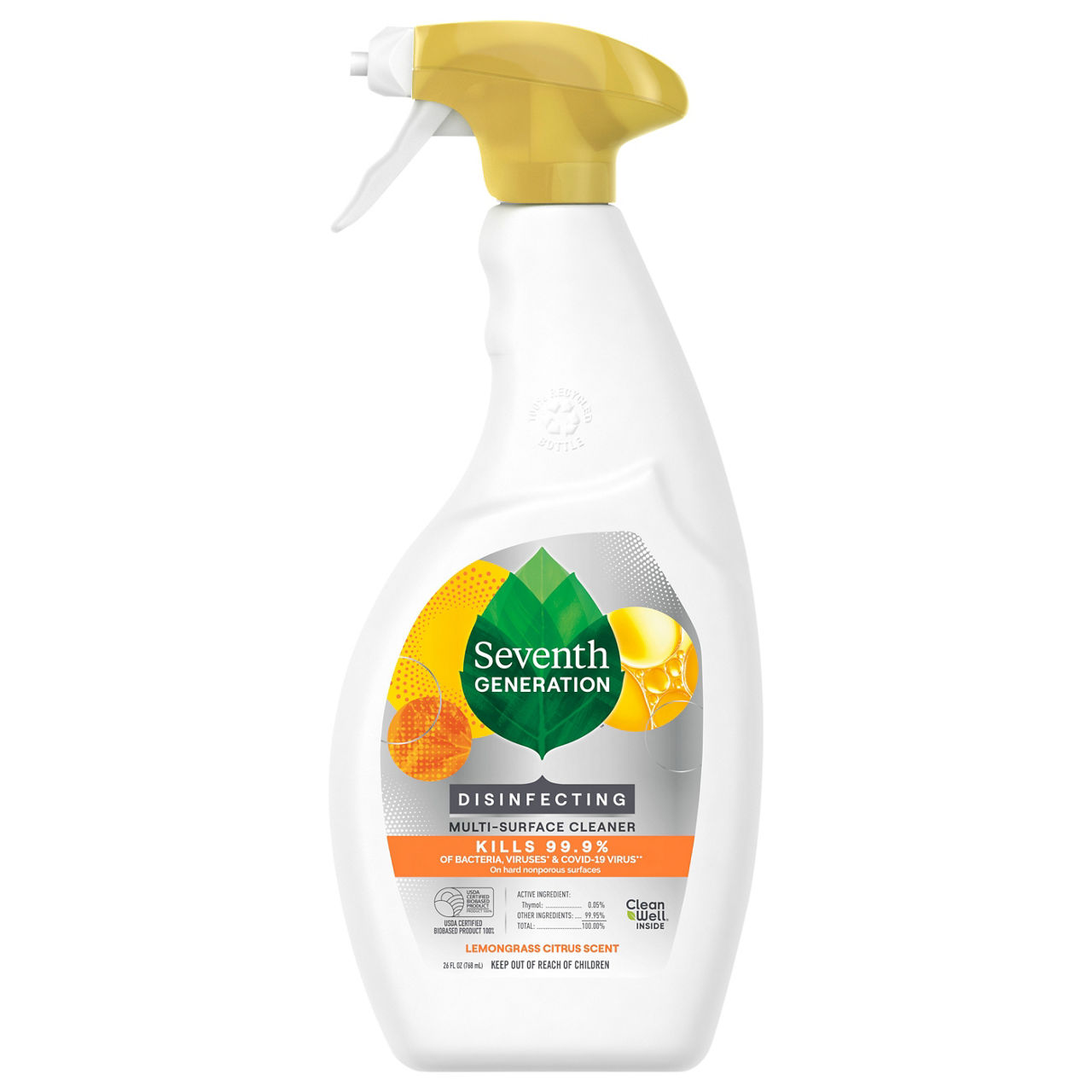 Seventh Generation Cleaner, Lemongrass Citrus Scent, Disinfecting
