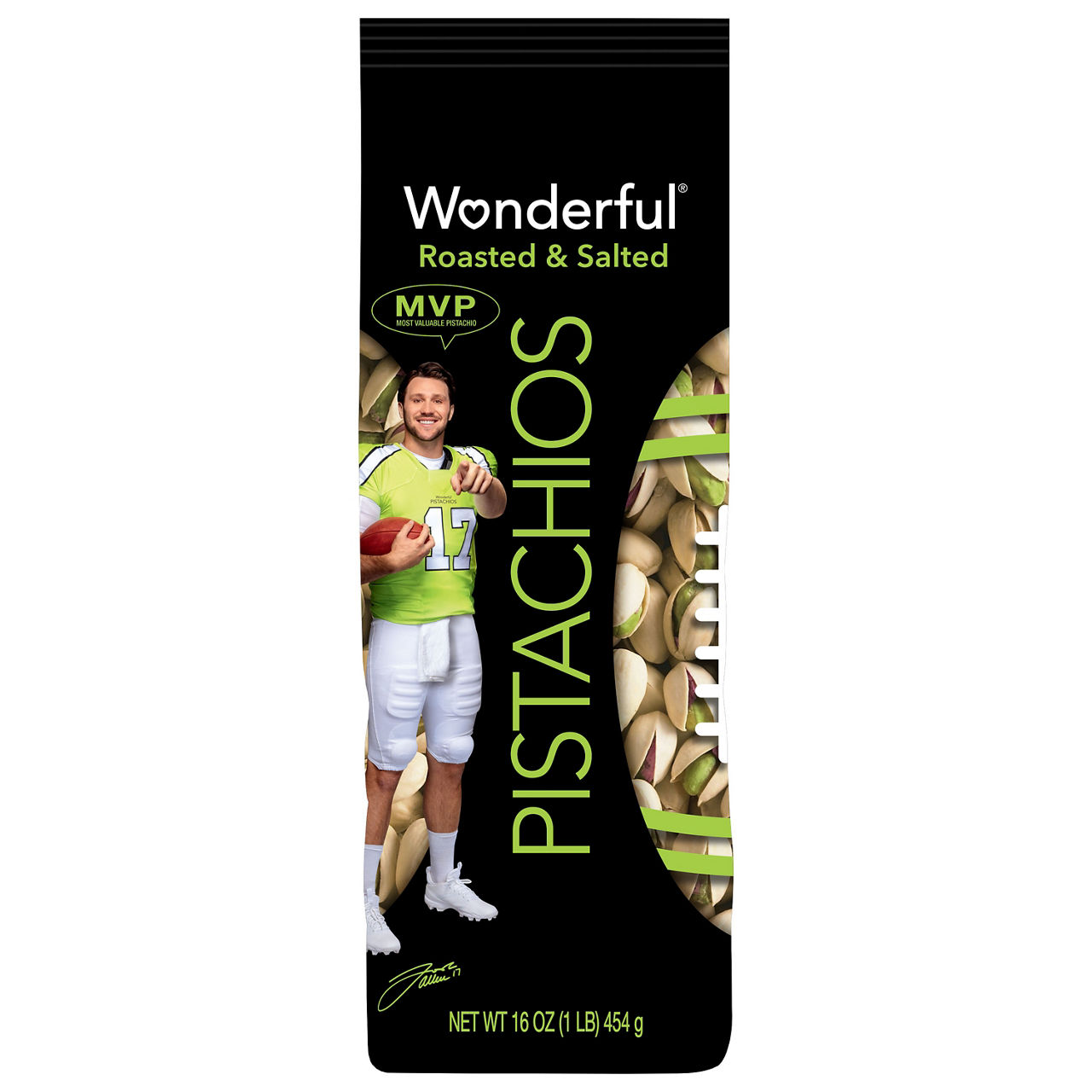 WONDERFUL PISTACHIOS In Shell, Roasted & Salted Nuts, Josh Allen