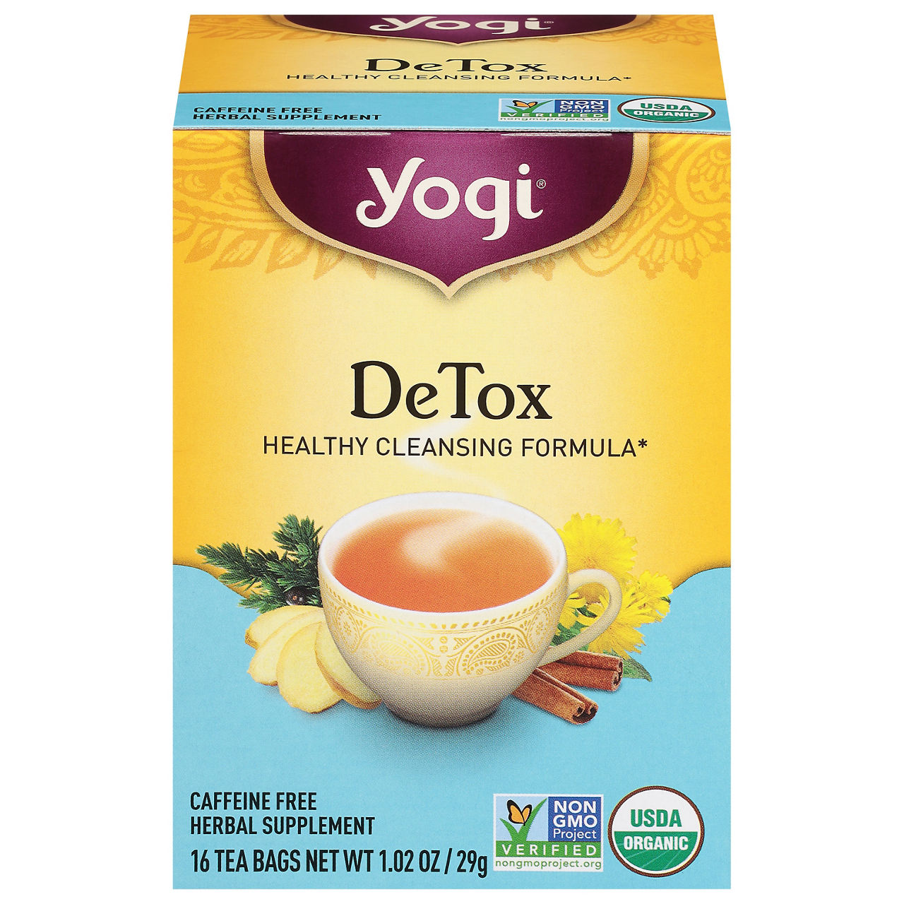 Yogi Throat Comfort Herbal Supplement, Caffeine Free, Tea Bags