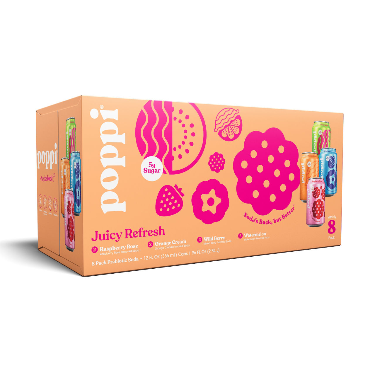Poppi Prebiotic Soda, Raspberry Rose | Wegmans