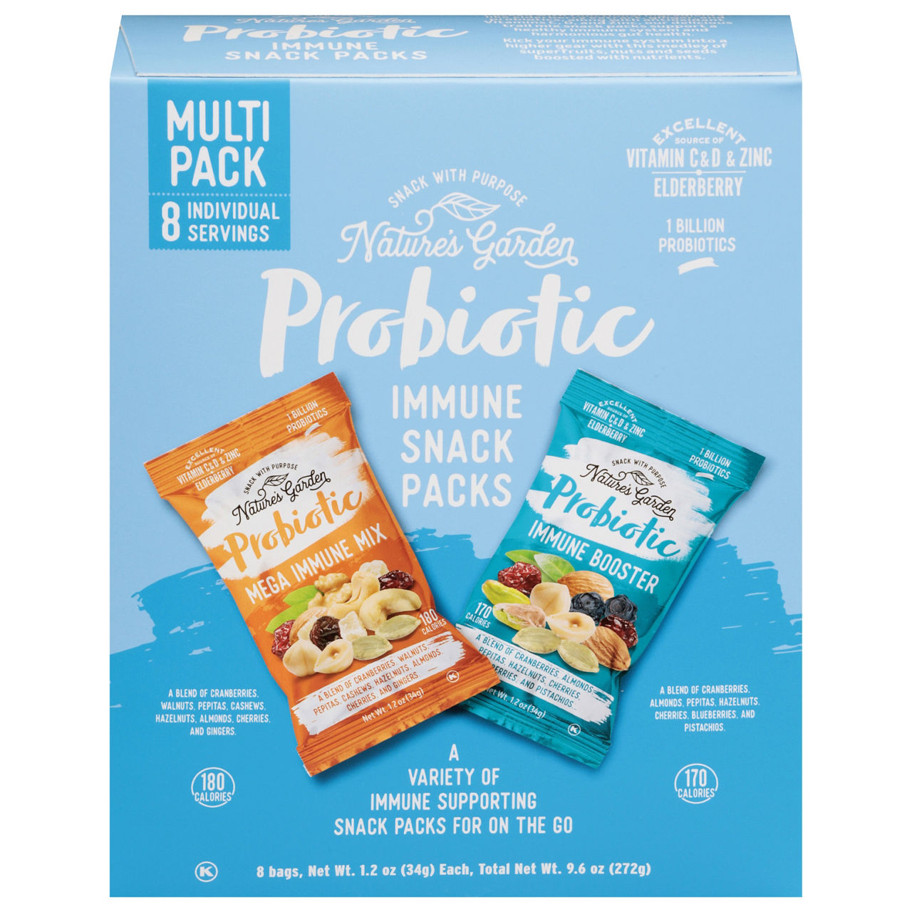 Nature's Garden Probiotic Mega Immune Mix Snack Packs Multi Pack