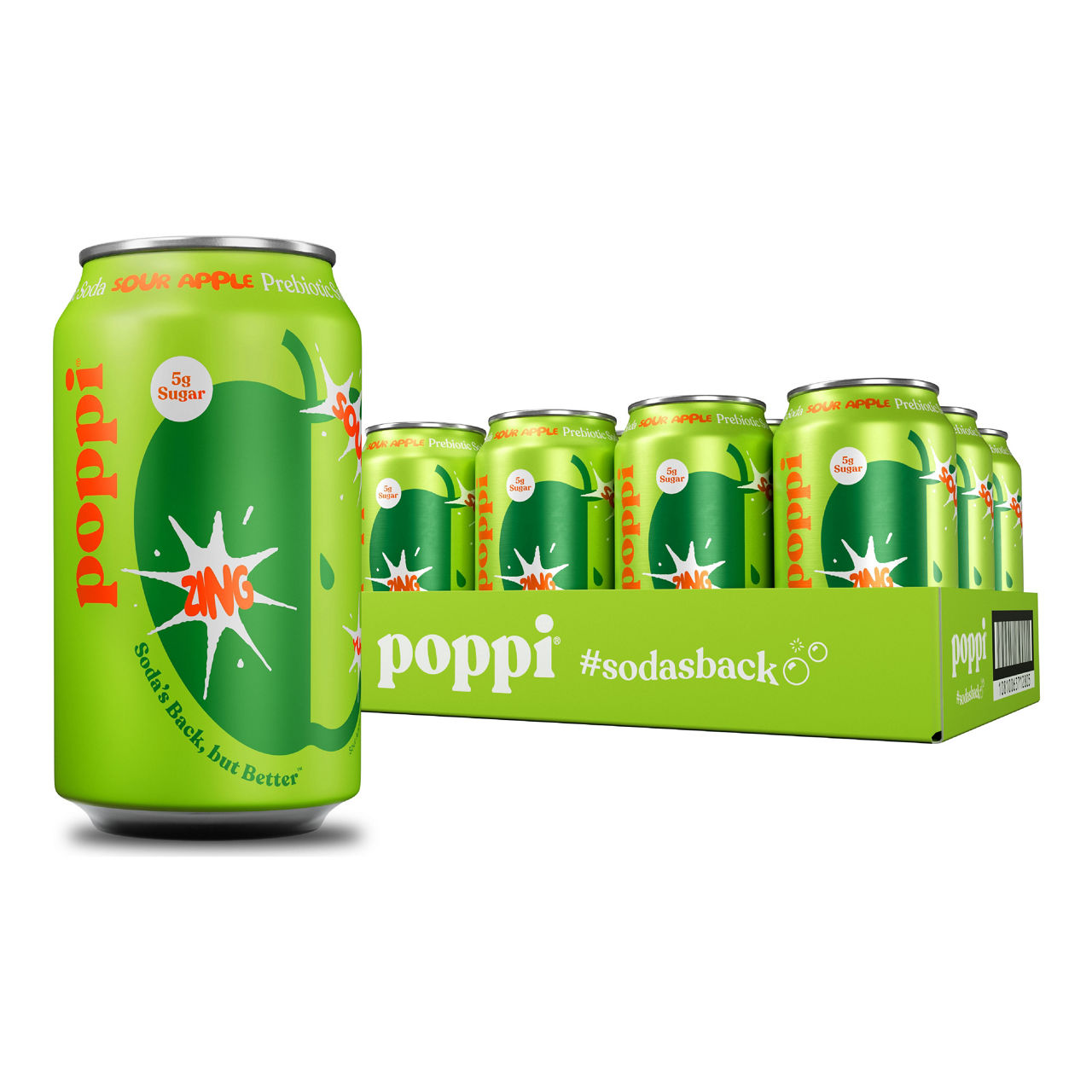 Poppi Prebiotic Soda, Sour Apple | Wegmans