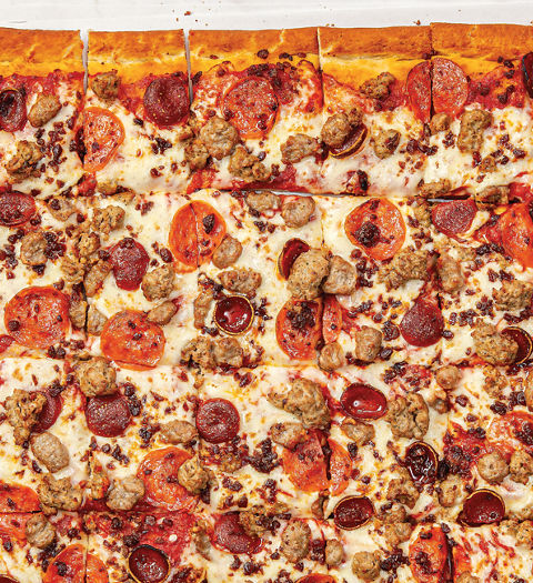 or Meat Lovers sheet pizza