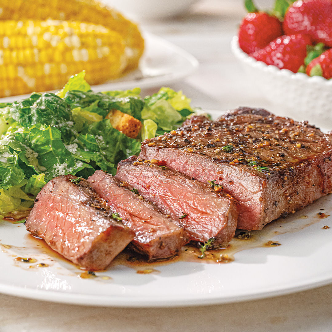 Grilled Beef Strip Steaks