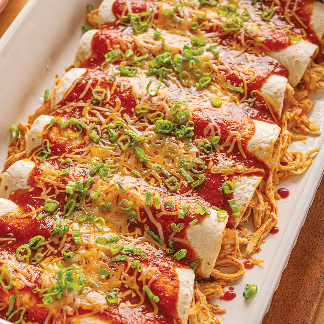 Slow-Cooked Chicken Enchiladas