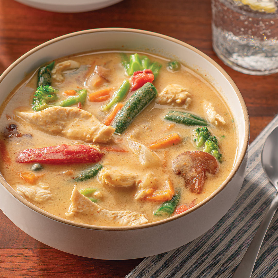 Thai Coconut Chicken & Vegetable Soup