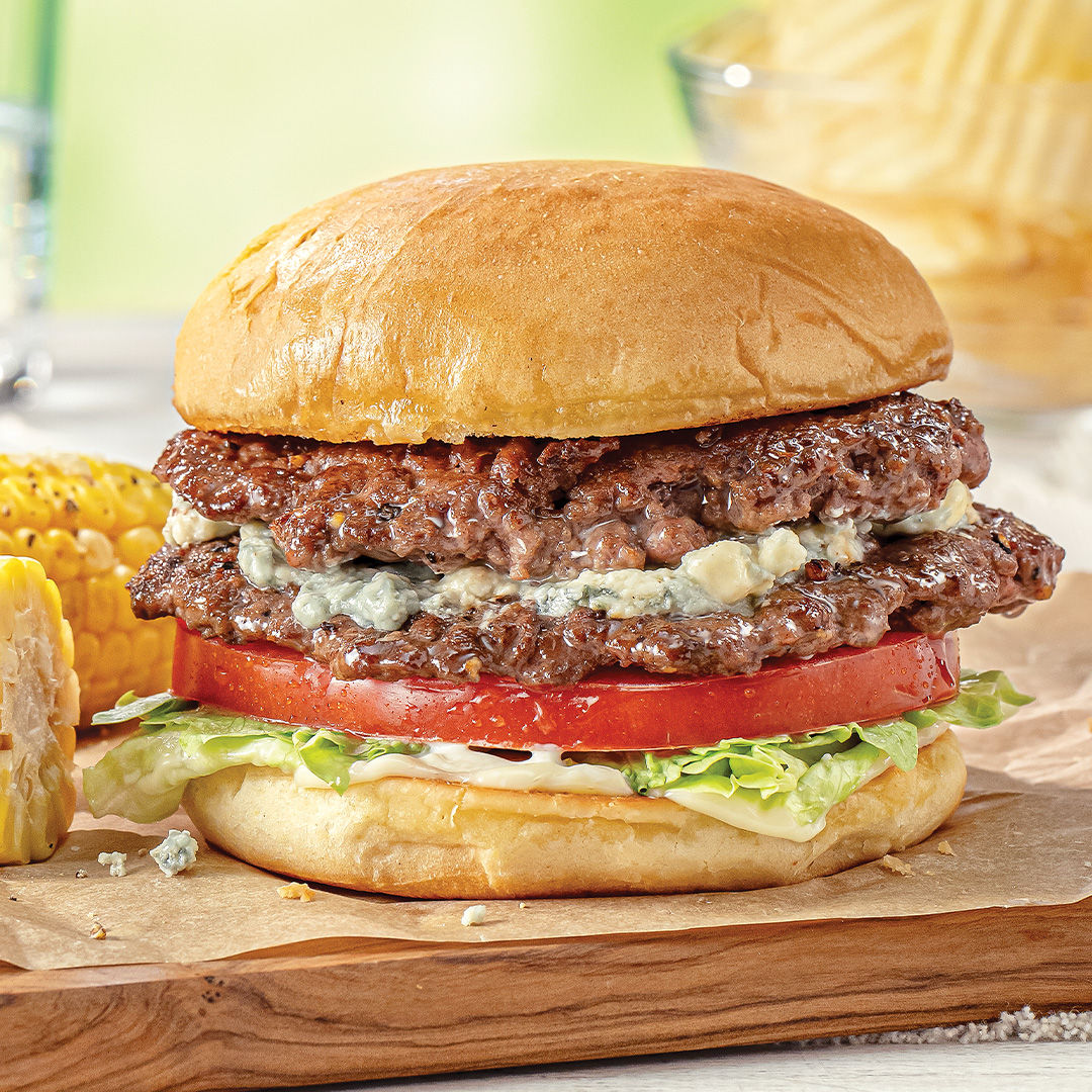 Black & Blue Beef Smashburgers